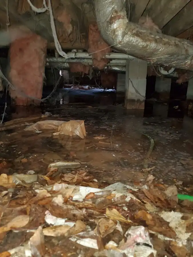 Crawl space flood assessment for Commercial Water Damage Restoration in Roswell