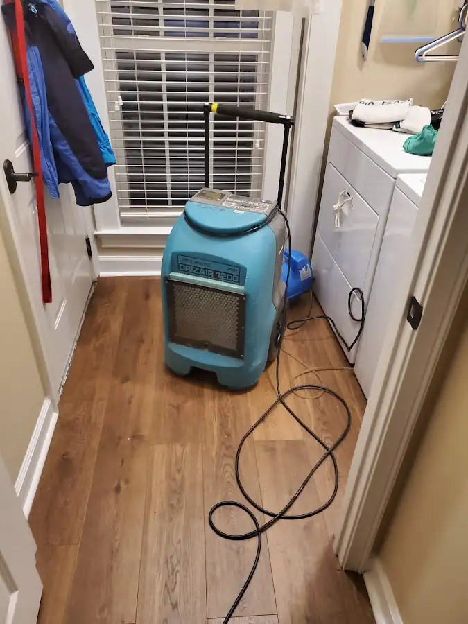 Commercial dehumidifier deployed for Flood Damage Cleanup in Roswell
